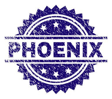 Dokulu Phoenix damga mühür çizik