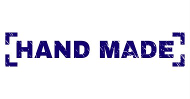 Dokulu el yapımı çizik damga mühür köşeleri içinde