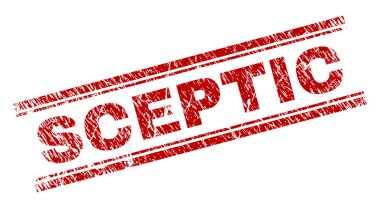 Dokulu şüpheci damga mühür çizik