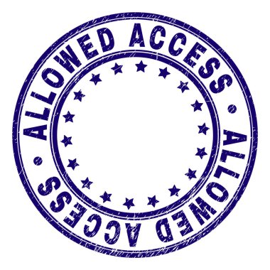 Grunge dokulu yuvarlak damga mühür erişime izin