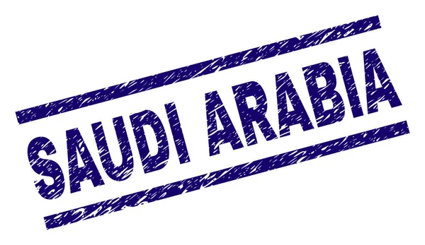 Sceau SAUDI ARABIA texturé rayé — Image vectorielle