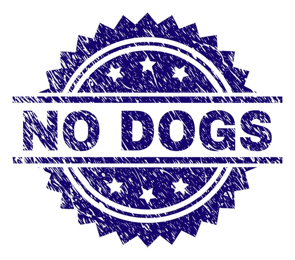Segel Stamp NO DOGS tergores - Stok Vektor