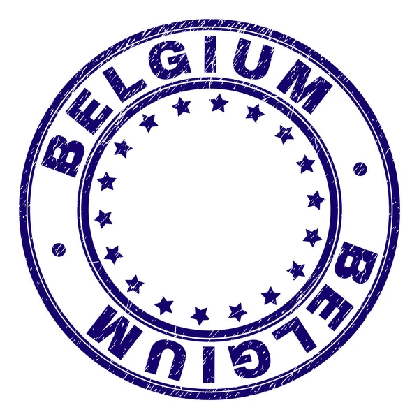 Grunge texturizado BÉLGICA redonda selo —  Vetores de Stock