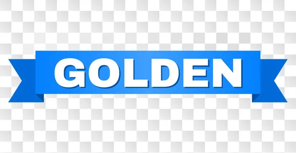 Fita azul com título dourado — Vetor de Stock
