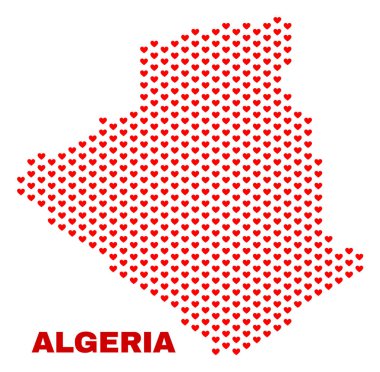 Cezayir harita - Valentine Kalpler mozaiği