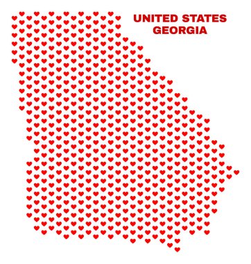 Gürcistan Devlet harita - Valentine Kalpler mozaiği