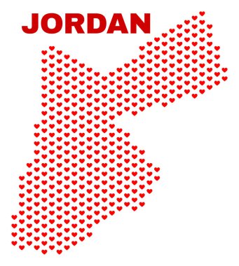 Jordan Map - mozaik güzel kalpler