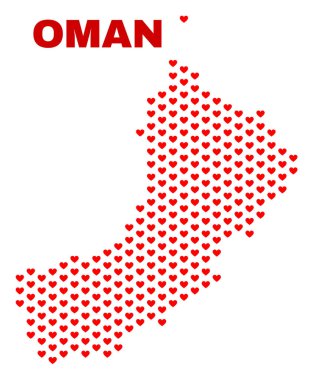 Umman Haritası - mozaik güzel kalpler