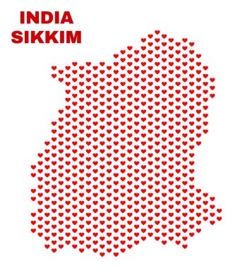 Sikkim devlet harita - Valentine Kalpler mozaiği