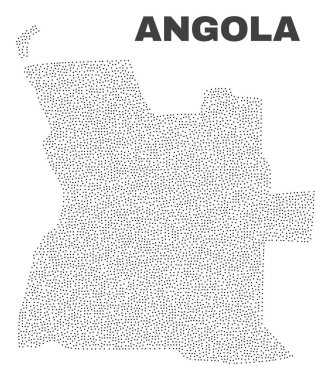 Nokta vektör Angola Haritası