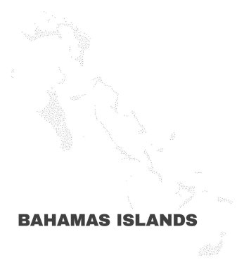 Nokta vektör Bahama Adaları Haritası