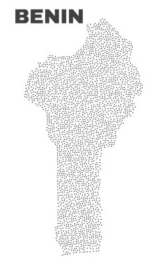 Nokta vektör Benin Haritası