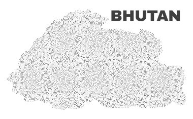 Nokta vektör Bhutan Haritası