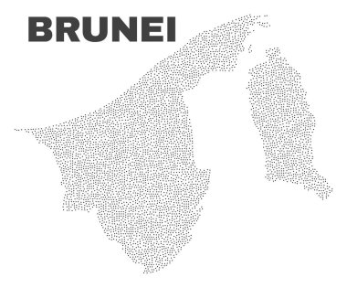 Vektör Brunei harita nokta