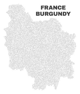 Puan vektör Burgundy il Haritası