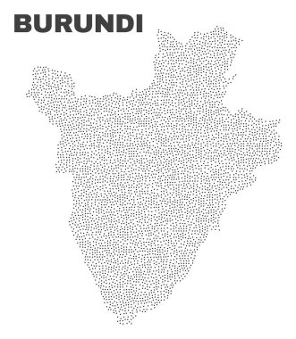 Nokta vektör Burundi Haritası