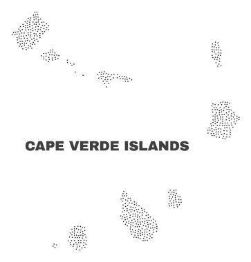 Puan vektör Cape Verde Adaları Haritası