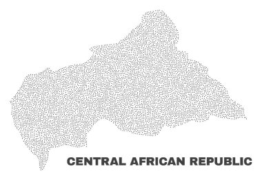 Puan vektör Orta Afrika Cumhuriyeti Haritası