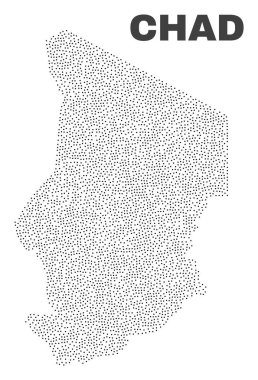 Nokta vektör Çad Haritası