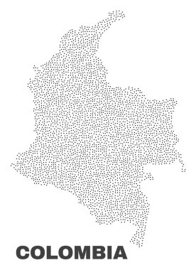 Nokta vektör Kolombiya Haritası