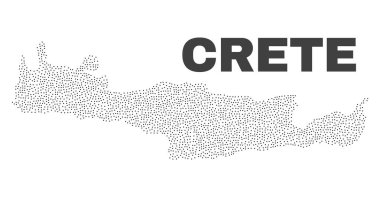 Vektör Crete harita nokta
