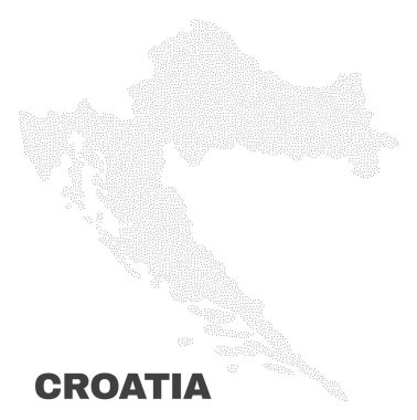 Vektör Hırvatistan harita noktaları