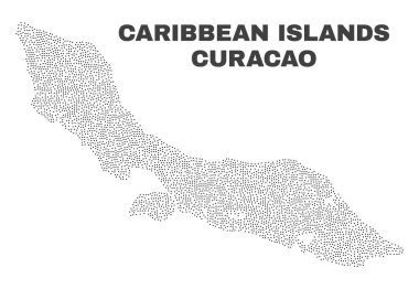 Puan vektör Curacao Adası Haritası