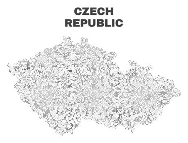 Vektör Çek Cumhuriyeti harita nokta