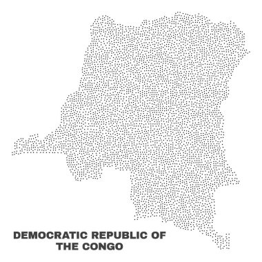 Vektör Demokratik Cumhuriyeti puan Kongo Haritası