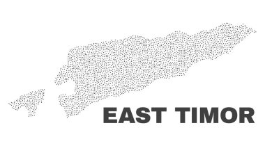 Nokta vektör Doğu Timor Haritası