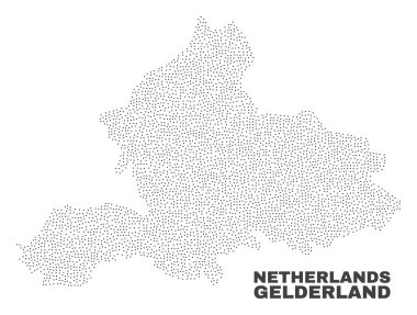Nokta vektör Gelderland il Haritası