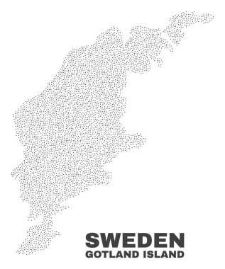 Nokta vektör Gotland Adası Haritası