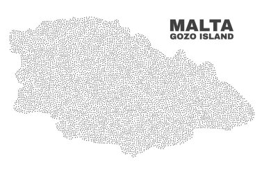 Puan vektör Gozo Adası Haritası