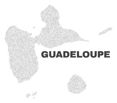 Vektör Guadeloupe noktaları Haritası