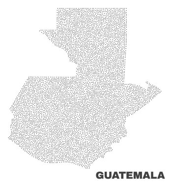 Nokta vektör Guatemala Haritası