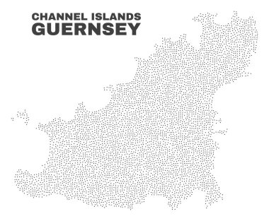 Puan vektör Guernsey Adası Haritası