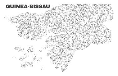 Vektör Gine-Bissau harita nokta