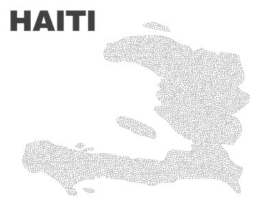 Puan vektör Haiti Haritası