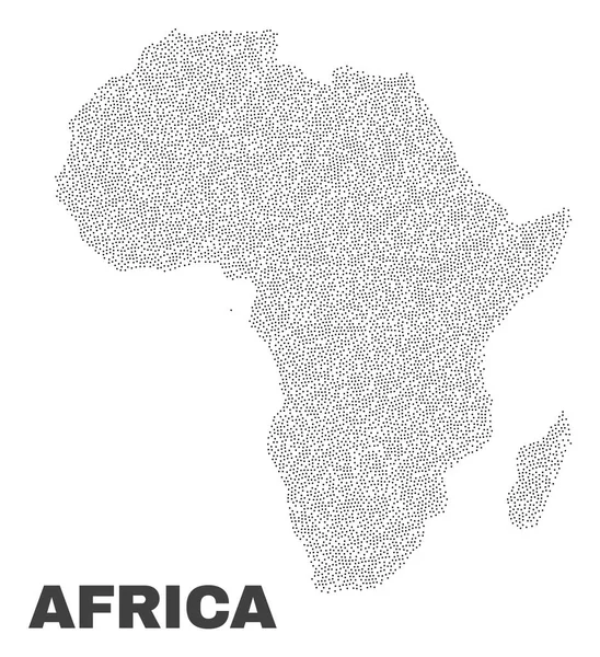 ポイントのベクトル アフリカ地図 — ストックベクタ