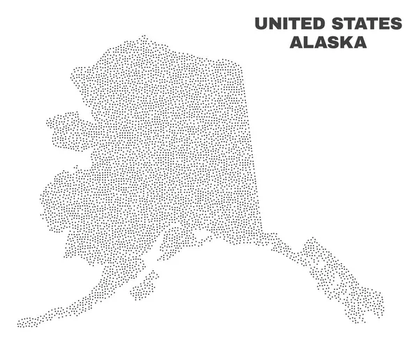 Векторная карта точек Аляски — стоковый вектор