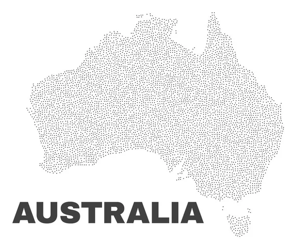ドットのベクトル オーストラリア地図 — ストックベクタ