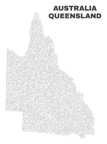 ポイントのベクトル オーストラリア クイーンズランド州地図 — ストックベクタ