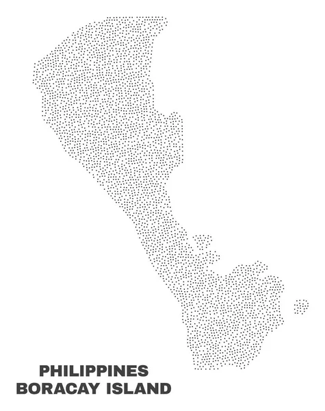 Vector Boracay Island Map of Dots — Stock Vector