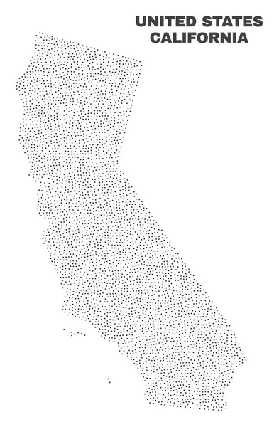 Векторная карта точек штата Калифорния — стоковый вектор
