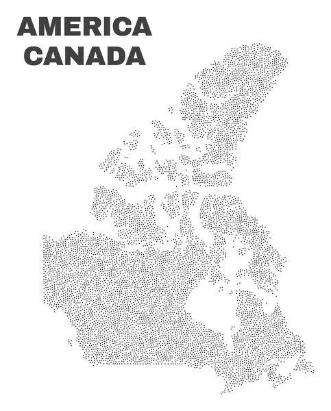 Vector Canada V2 Mapa dos Pontos — Vetor de Stock