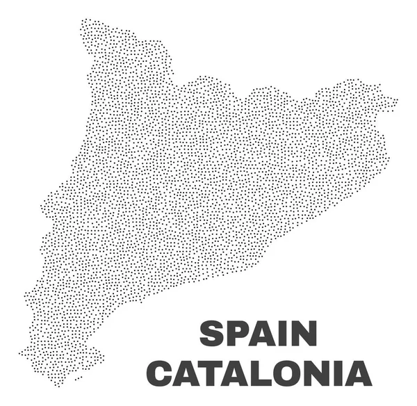 Vector Catalonia Map of Points — Stock Vector