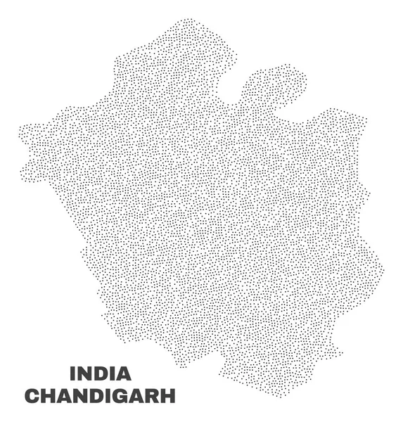 Mapa miasta Czandigarh wektor punktów — Wektor stockowy