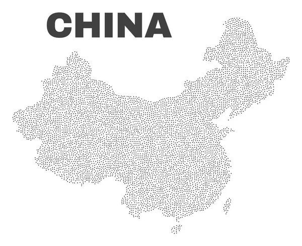 Vektor China Karte der Punkte — Stockvektor