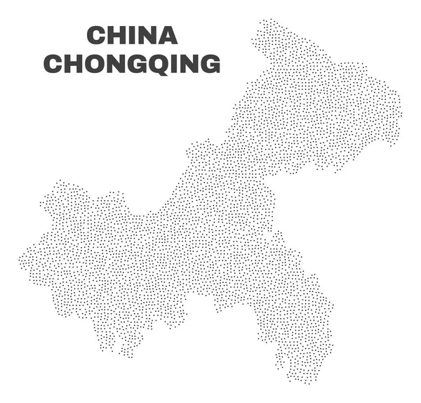 Vektor Chongqing Stadtplan der Punkte — Stockvektor