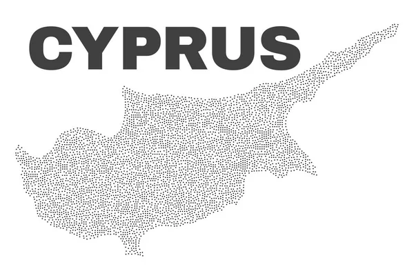 Vettore Cipro Mappa di Dots — Vettoriale Stock